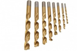 8pcs Titanium Coated HSS Twist Drill Sets